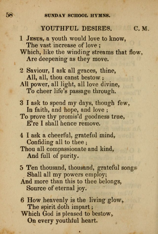 Hymns Composed for the Use of Sunday Schools, and Youthful Christians page 58