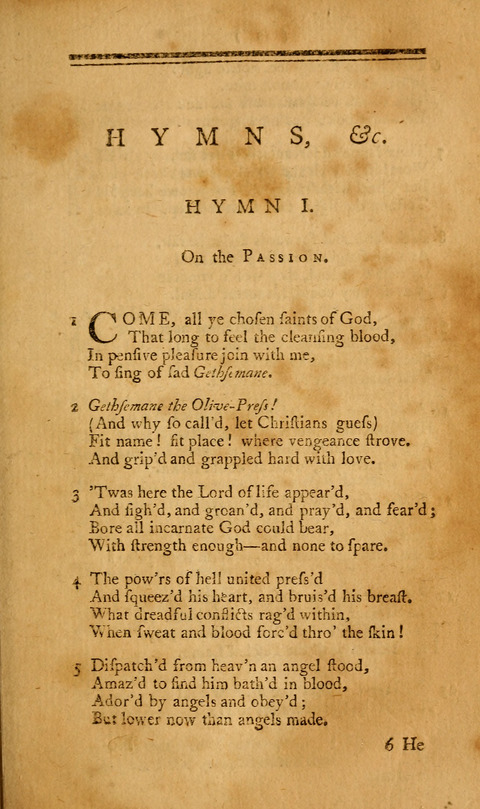 Hymns, etc.: composed on various subjects (10th ed.) page 1