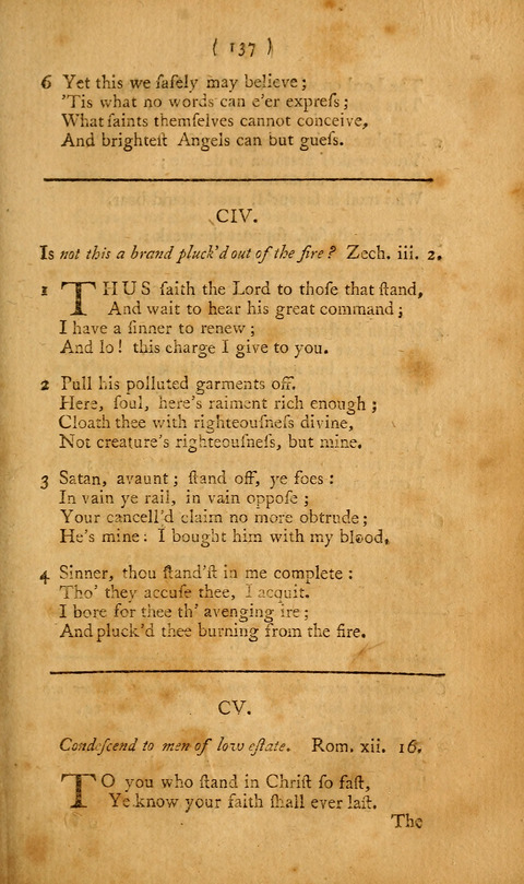 Hymns, etc.: composed on various subjects (10th ed.) page 137