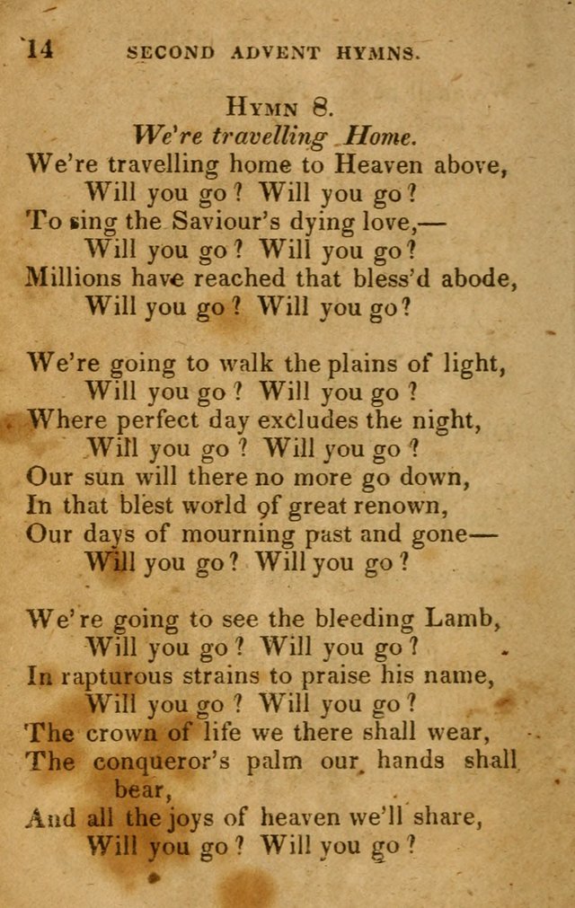 Hymns: designed for the Use of the Second advent band page 14