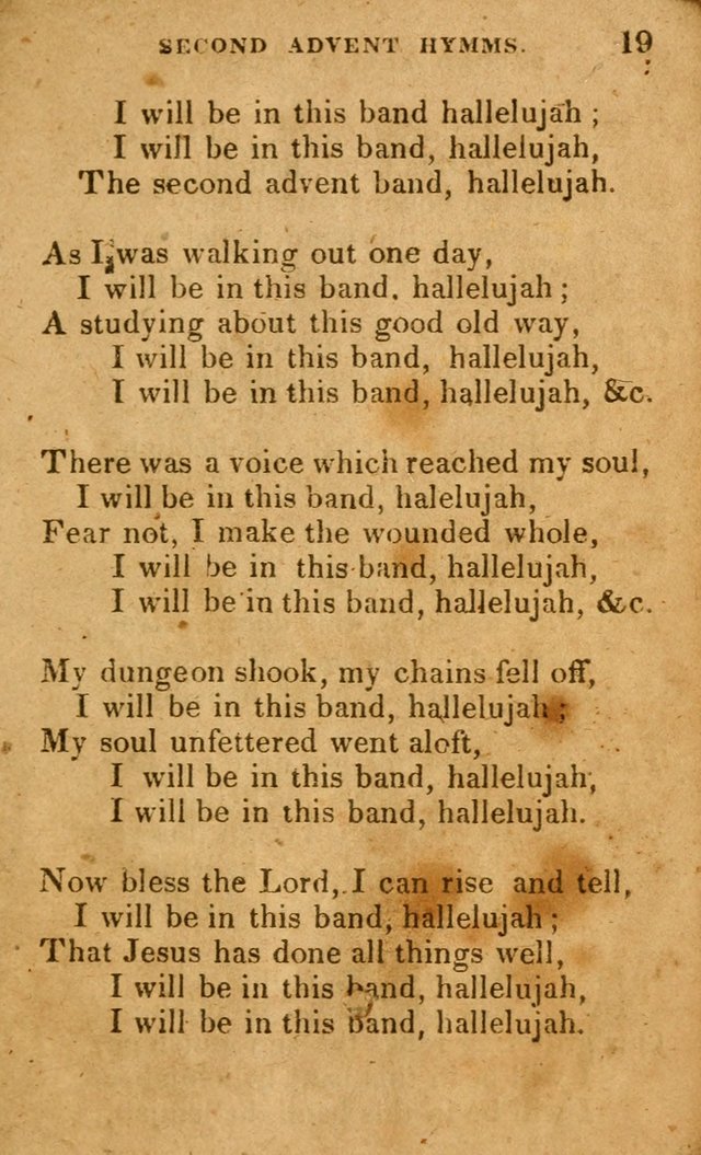 Hymns: designed for the Use of the Second advent band page 19