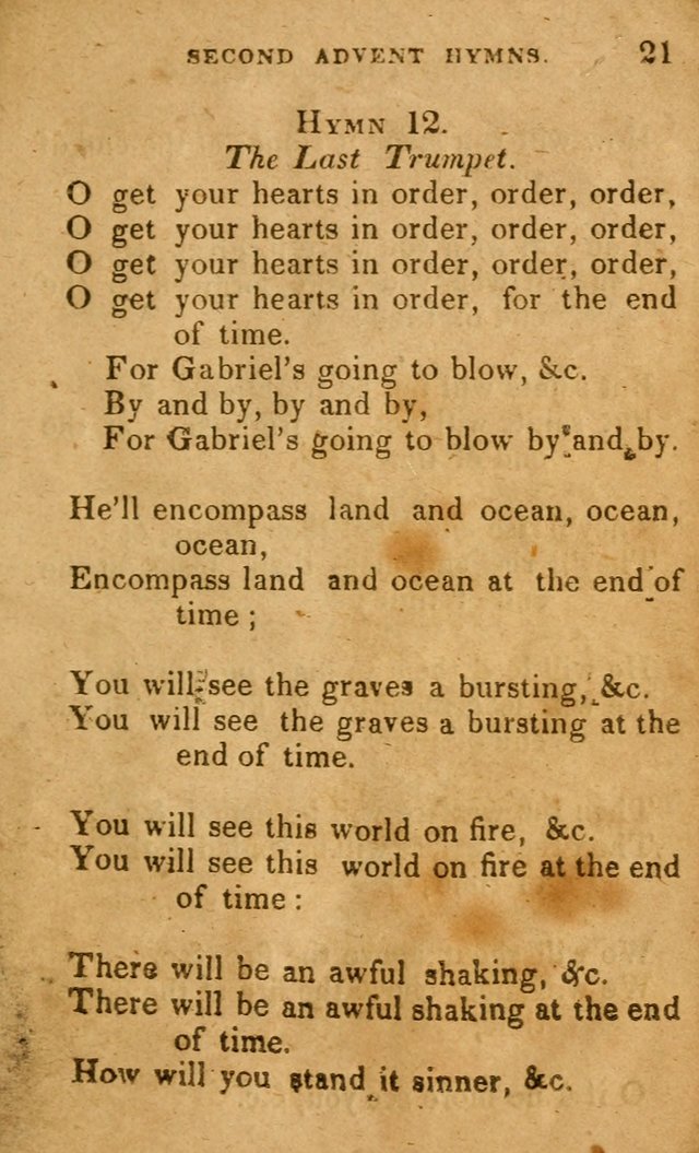 Hymns: designed for the Use of the Second advent band page 21