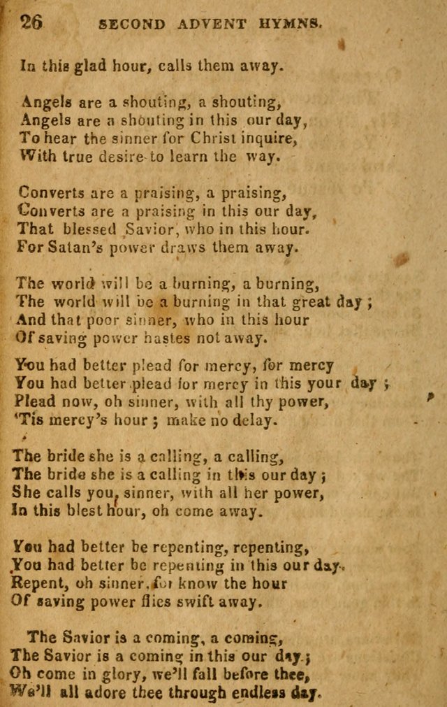 Hymns: designed for the Use of the Second advent band page 26