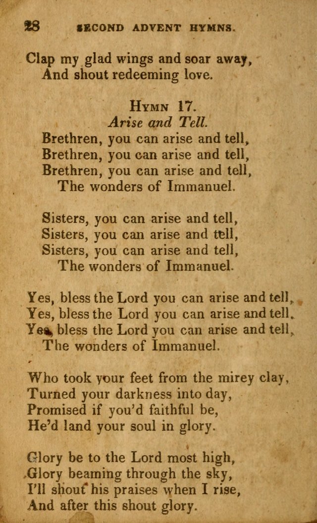 Hymns: designed for the Use of the Second advent band page 28