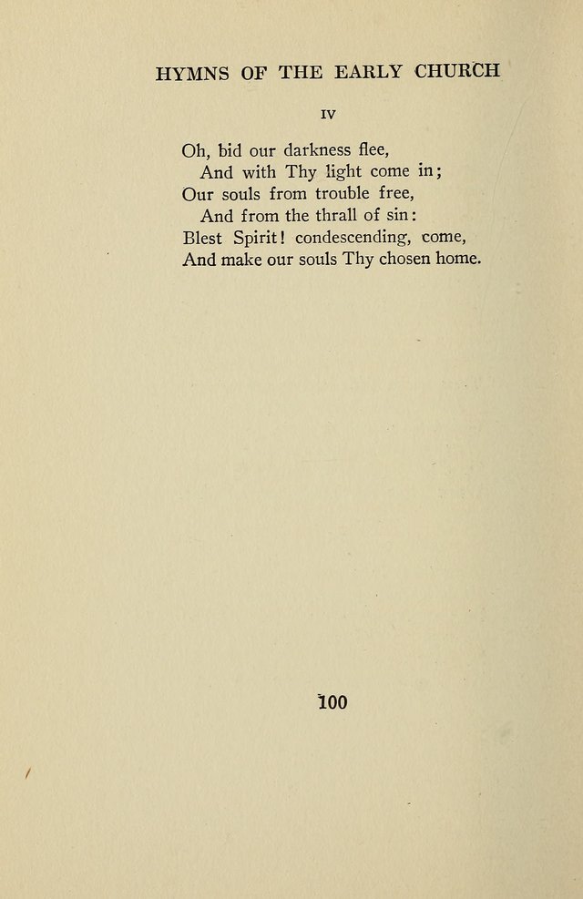 Hymns of the Early Church: translated from Greek and Latin sources; together with translations from a later period; centos and suggestions from the Greek; and several original pieces page 100