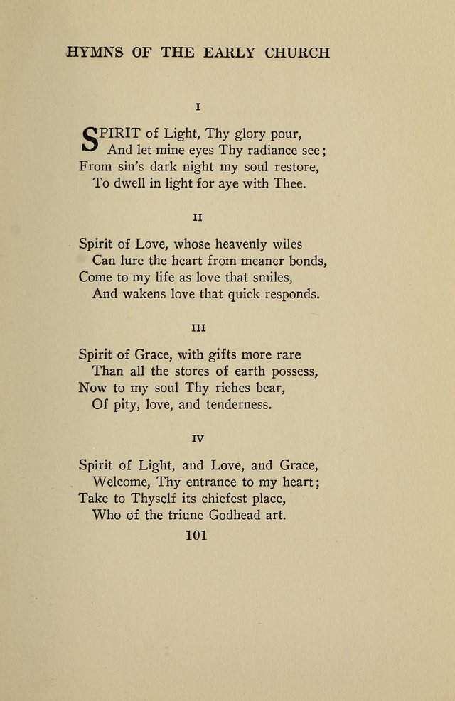 Hymns of the Early Church: translated from Greek and Latin sources; together with translations from a later period; centos and suggestions from the Greek; and several original pieces page 101