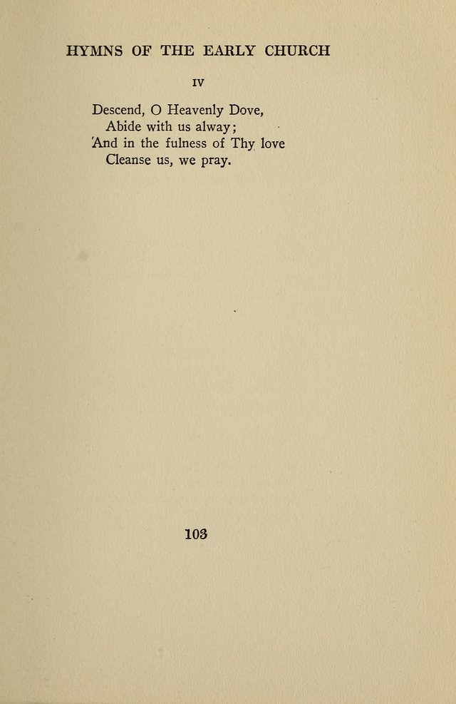 Hymns of the Early Church: translated from Greek and Latin sources; together with translations from a later period; centos and suggestions from the Greek; and several original pieces page 103