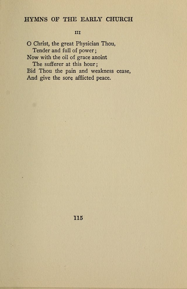 Hymns of the Early Church: translated from Greek and Latin sources; together with translations from a later period; centos and suggestions from the Greek; and several original pieces page 115