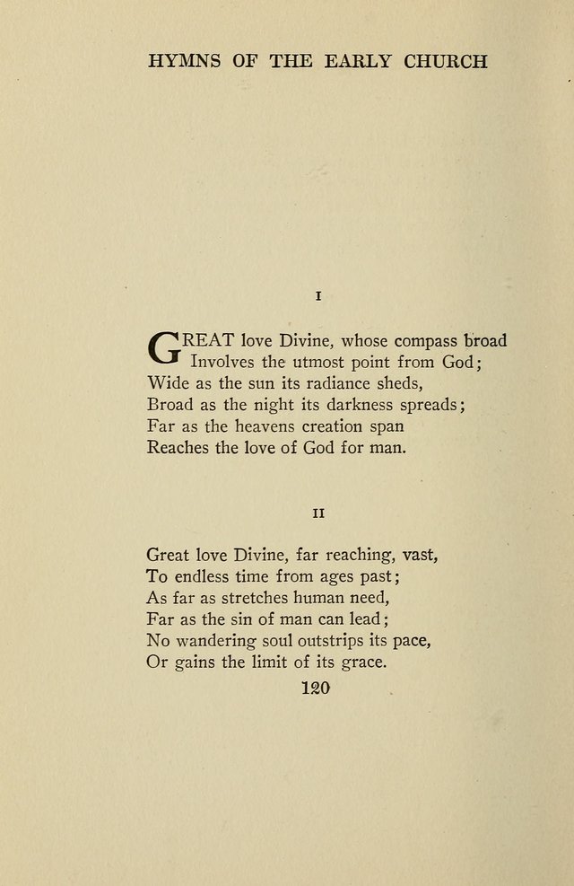 Hymns of the Early Church: translated from Greek and Latin sources; together with translations from a later period; centos and suggestions from the Greek; and several original pieces page 120