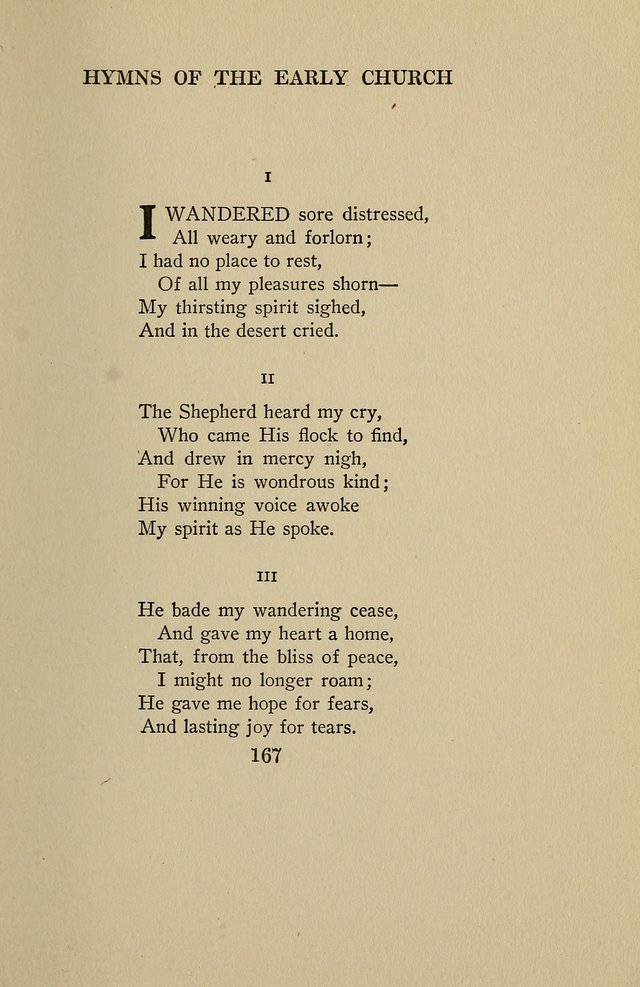 Hymns of the Early Church: translated from Greek and Latin sources; together with translations from a later period; centos and suggestions from the Greek; and several original pieces page 167