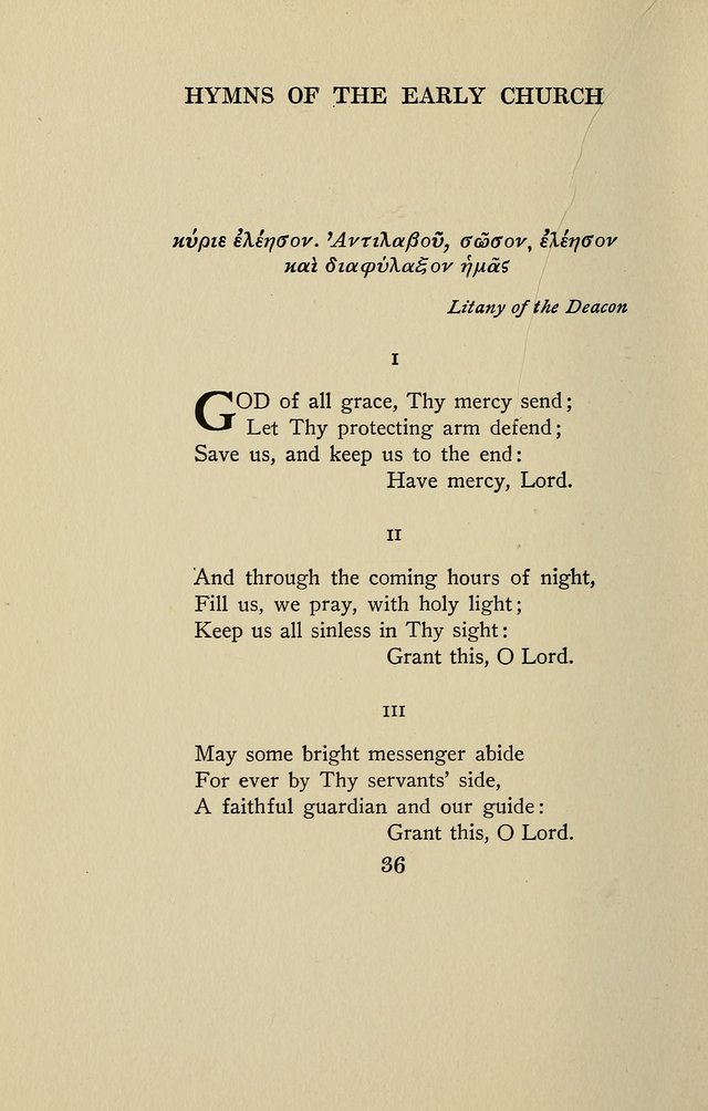 Hymns of the Early Church: translated from Greek and Latin sources; together with translations from a later period; centos and suggestions from the Greek; and several original pieces page 36