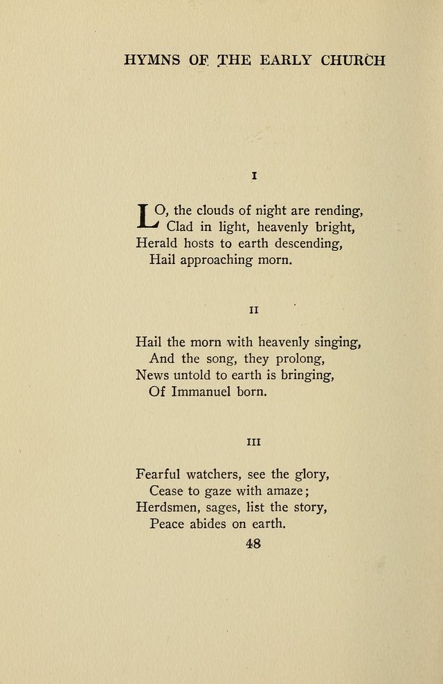 Hymns of the Early Church: translated from Greek and Latin sources; together with translations from a later period; centos and suggestions from the Greek; and several original pieces page 48