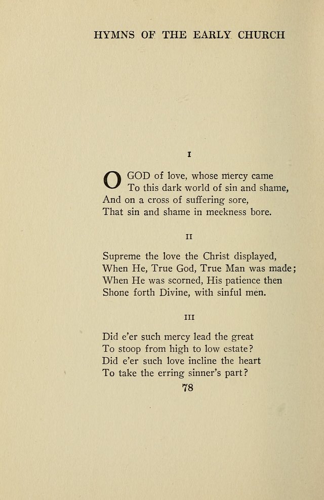 Hymns of the Early Church: translated from Greek and Latin sources; together with translations from a later period; centos and suggestions from the Greek; and several original pieces page 78