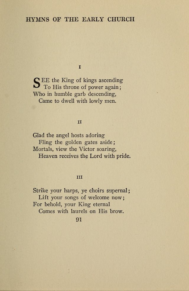 Hymns of the Early Church: translated from Greek and Latin sources; together with translations from a later period; centos and suggestions from the Greek; and several original pieces page 91