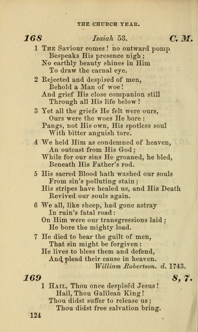 Hymns for the use of the Evangelical Lutheran Church, by the Authority of the Ministerium of Pennsylvania page 124