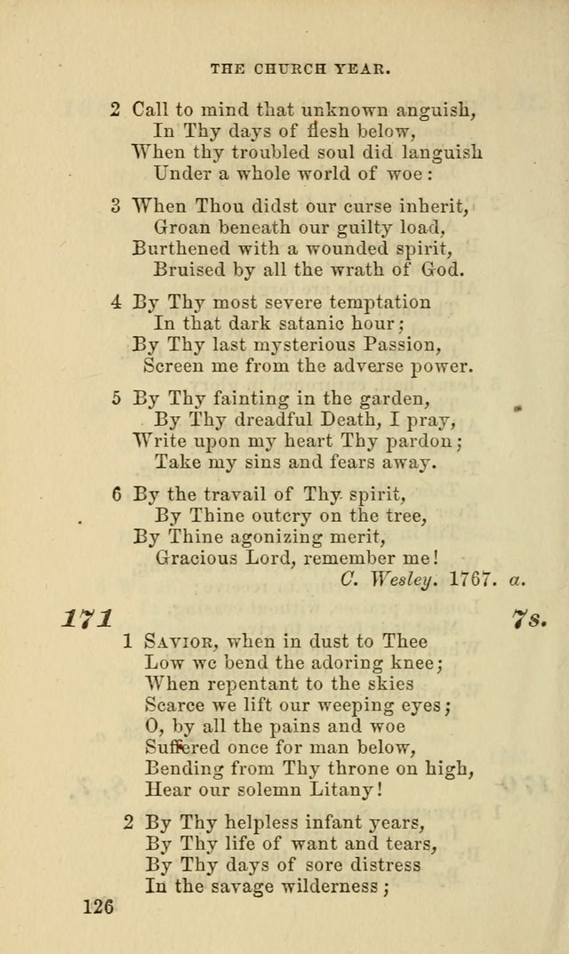 Hymns for the use of the Evangelical Lutheran Church, by the Authority of the Ministerium of Pennsylvania page 126