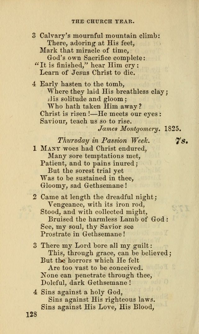 Hymns for the use of the Evangelical Lutheran Church, by the Authority of the Ministerium of Pennsylvania page 128