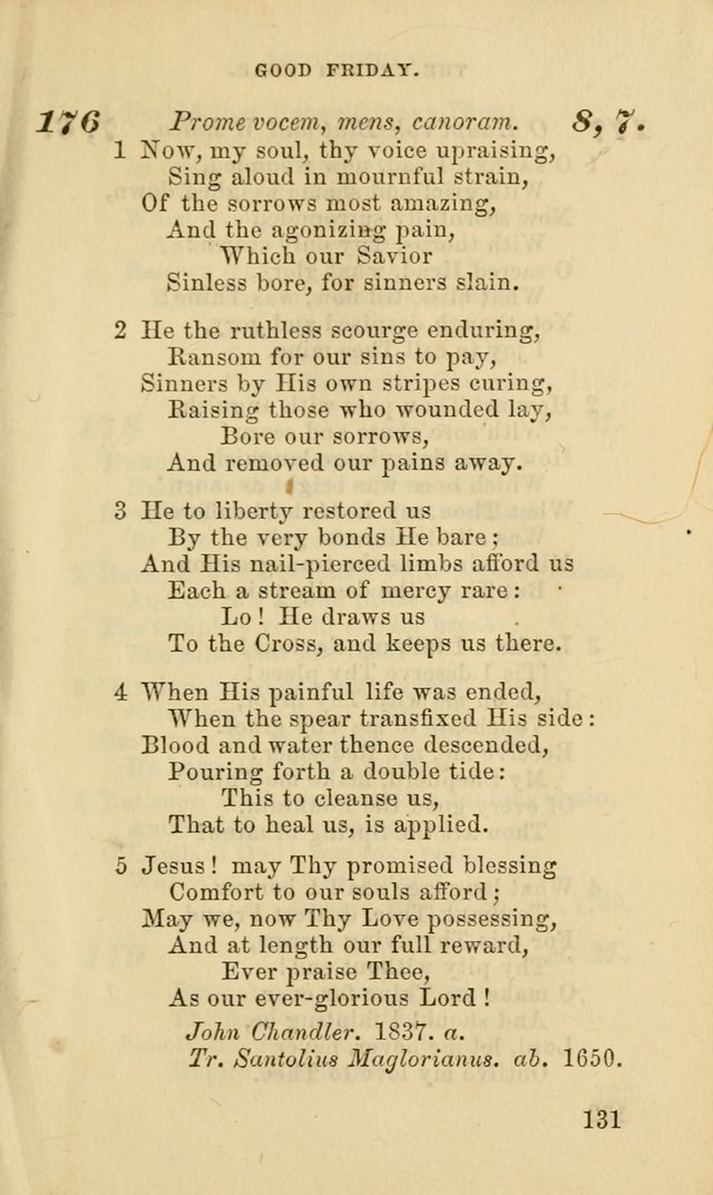 Hymns for the use of the Evangelical Lutheran Church, by the Authority of the Ministerium of Pennsylvania page 131