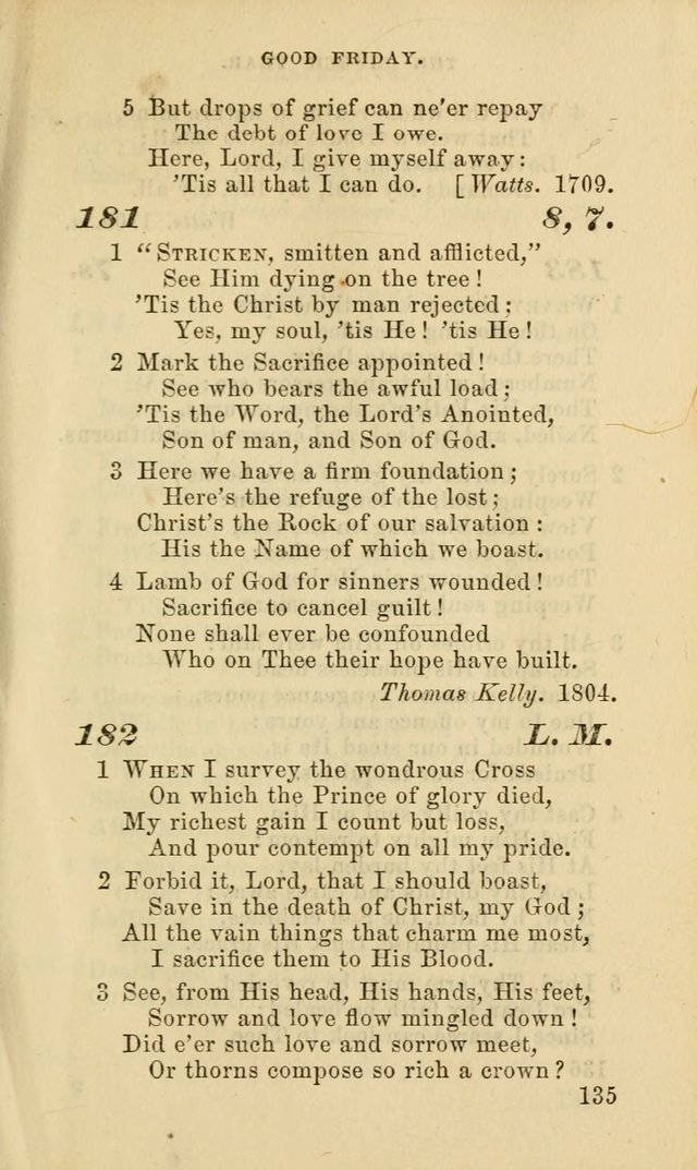 Hymns for the use of the Evangelical Lutheran Church, by the Authority of the Ministerium of Pennsylvania page 135