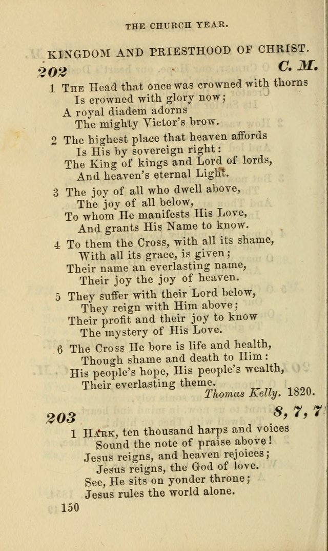 Hymns for the use of the Evangelical Lutheran Church, by the Authority of the Ministerium of Pennsylvania page 150