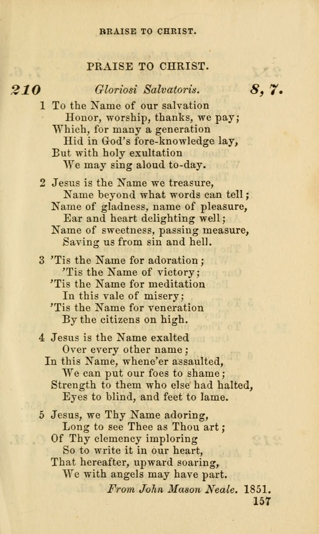 Hymns for the use of the Evangelical Lutheran Church, by the Authority of the Ministerium of Pennsylvania page 157