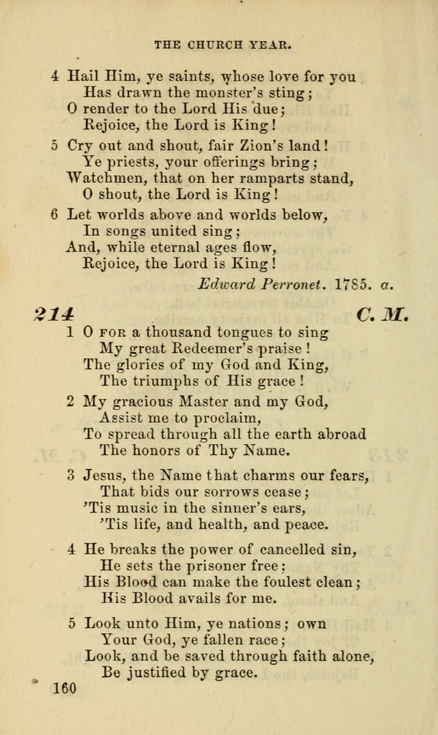 Hymns for the use of the Evangelical Lutheran Church, by the Authority of the Ministerium of Pennsylvania page 160