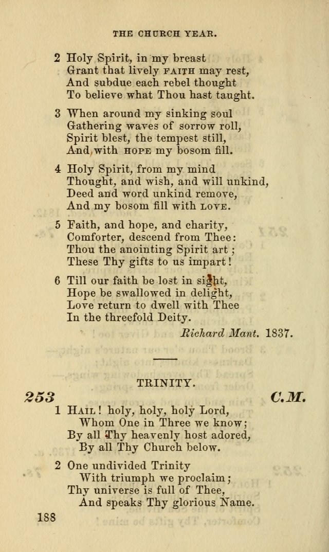 Hymns for the use of the Evangelical Lutheran Church, by the Authority of the Ministerium of Pennsylvania page 188