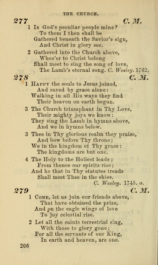 Hymns for the use of the Evangelical Lutheran Church, by the Authority of the Ministerium of Pennsylvania page 206