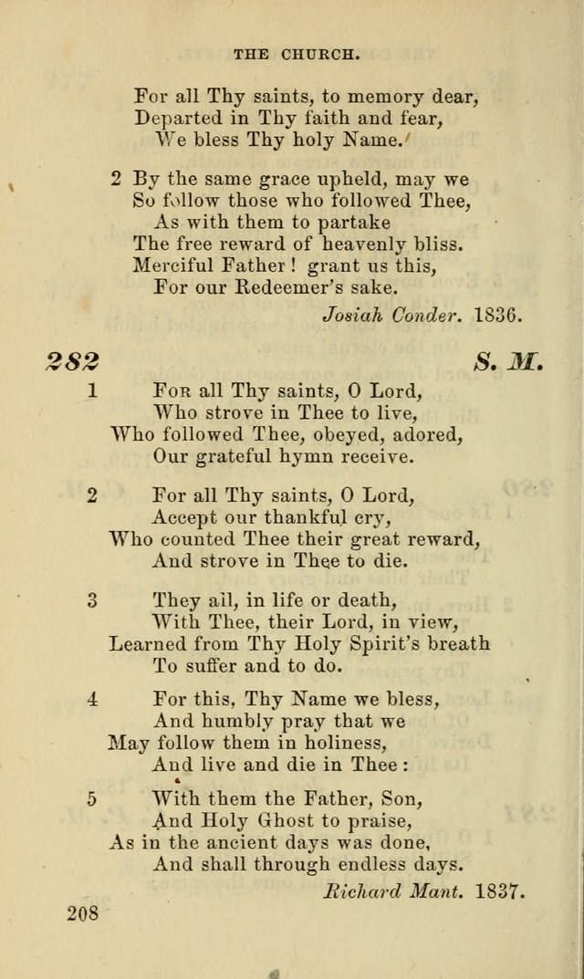 Hymns for the use of the Evangelical Lutheran Church, by the Authority of the Ministerium of Pennsylvania page 208