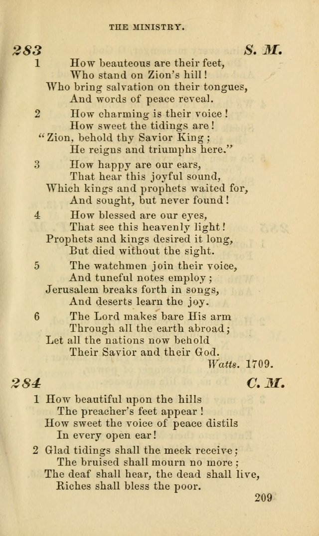 Hymns for the use of the Evangelical Lutheran Church, by the Authority of the Ministerium of Pennsylvania page 209