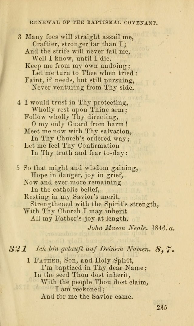 Hymns for the use of the Evangelical Lutheran Church, by the Authority of the Ministerium of Pennsylvania page 235