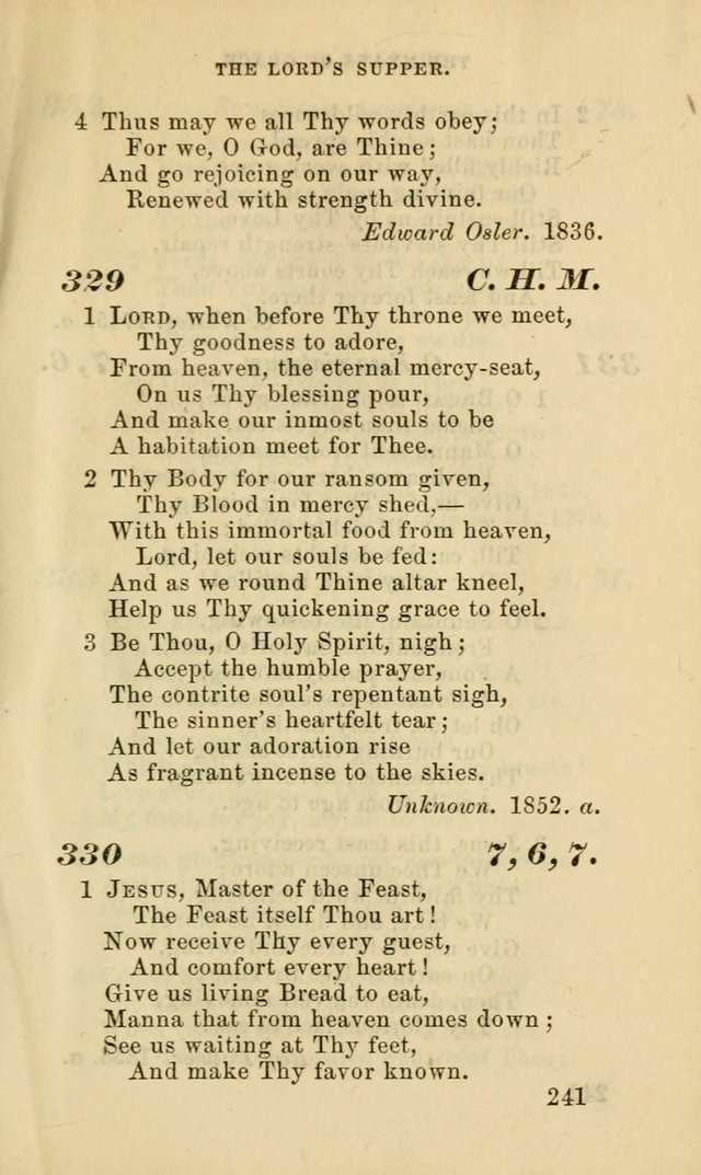 Hymns for the use of the Evangelical Lutheran Church, by the Authority of the Ministerium of Pennsylvania page 241