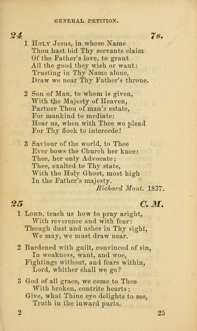 Hymns for the use of the Evangelical Lutheran Church, by the Authority of the Ministerium of Pennsylvania page 25