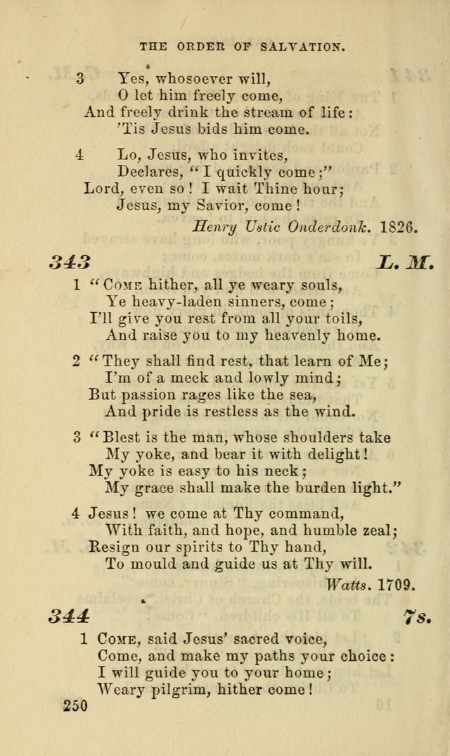 Hymns for the use of the Evangelical Lutheran Church, by the Authority of the Ministerium of Pennsylvania page 250