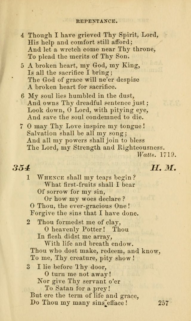 Hymns for the use of the Evangelical Lutheran Church, by the Authority of the Ministerium of Pennsylvania page 257