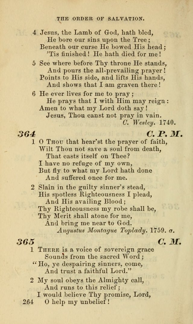 Hymns for the use of the Evangelical Lutheran Church, by the Authority of the Ministerium of Pennsylvania page 264