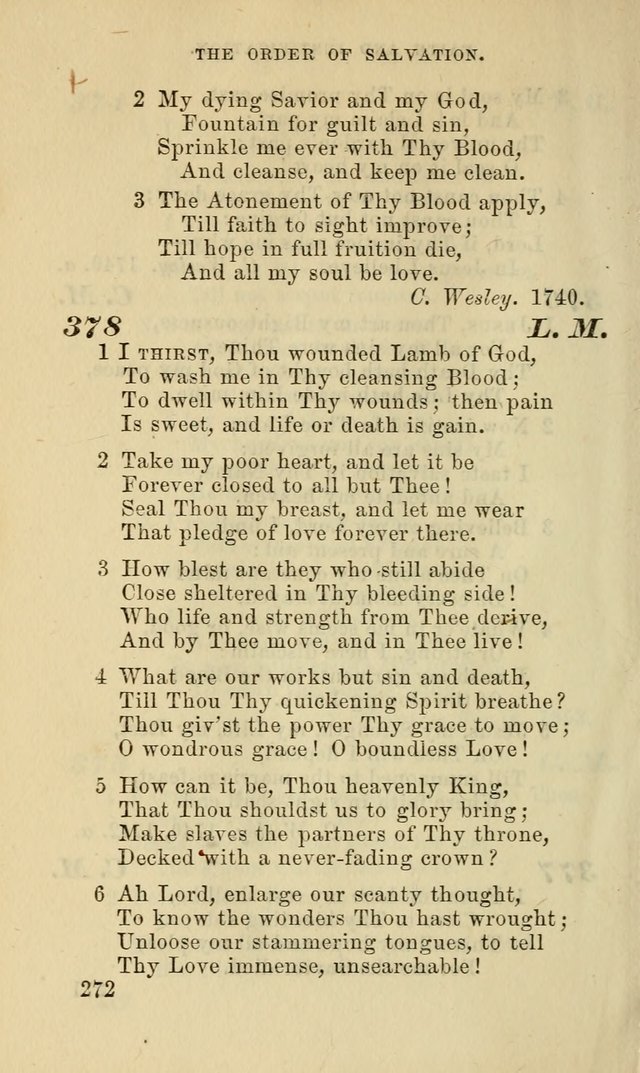 Hymns for the use of the Evangelical Lutheran Church, by the Authority of the Ministerium of Pennsylvania page 272