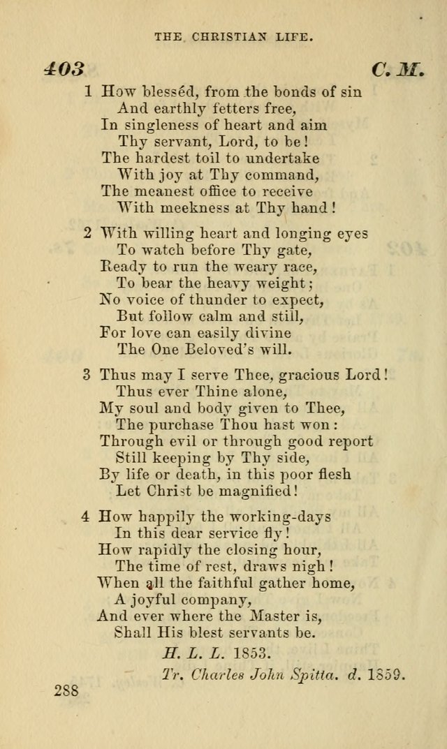 Hymns for the use of the Evangelical Lutheran Church, by the Authority of the Ministerium of Pennsylvania page 288