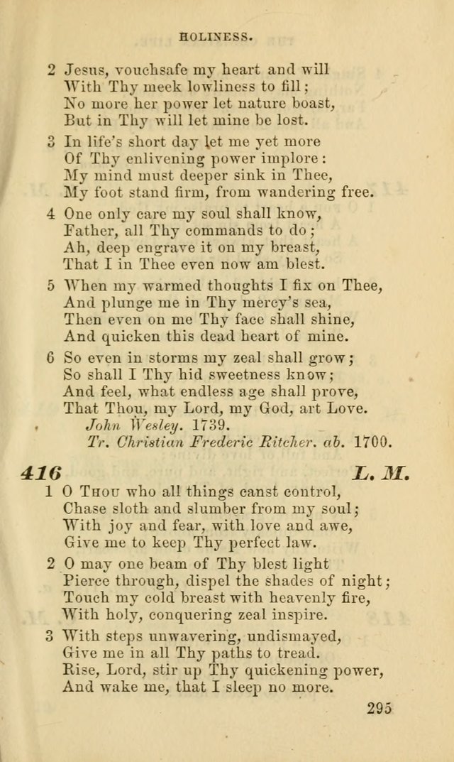 Hymns for the use of the Evangelical Lutheran Church, by the Authority of the Ministerium of Pennsylvania page 295