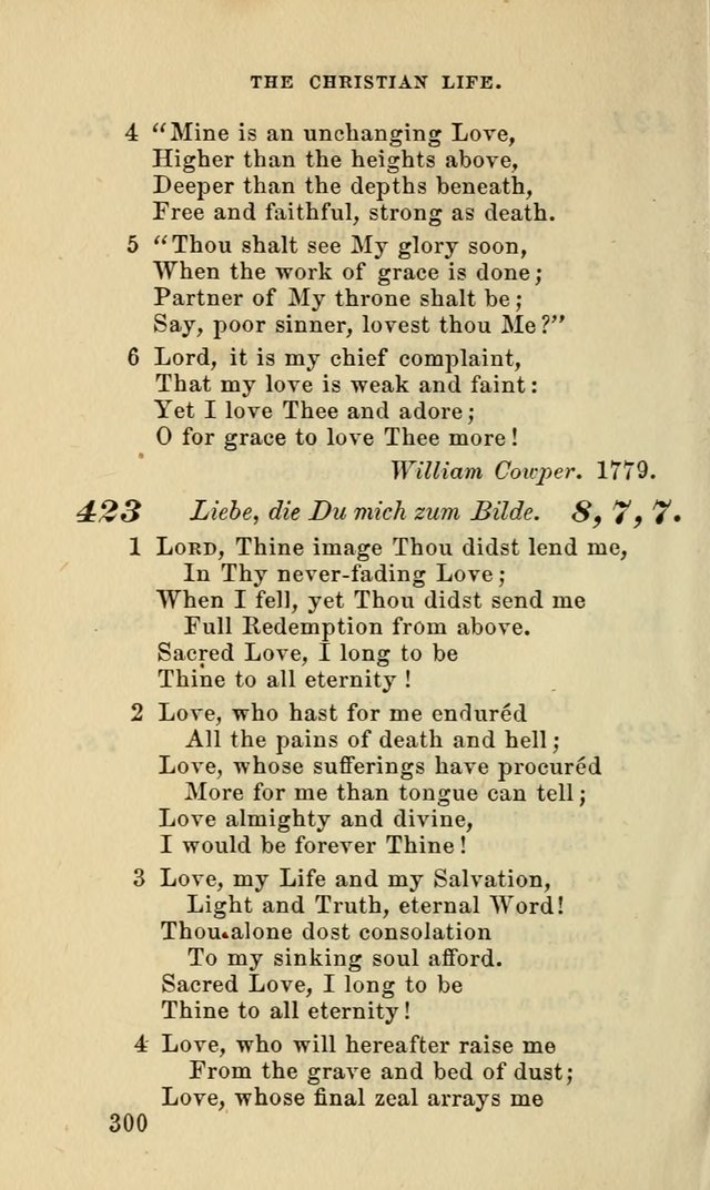 Hymns for the use of the Evangelical Lutheran Church, by the Authority of the Ministerium of Pennsylvania page 300