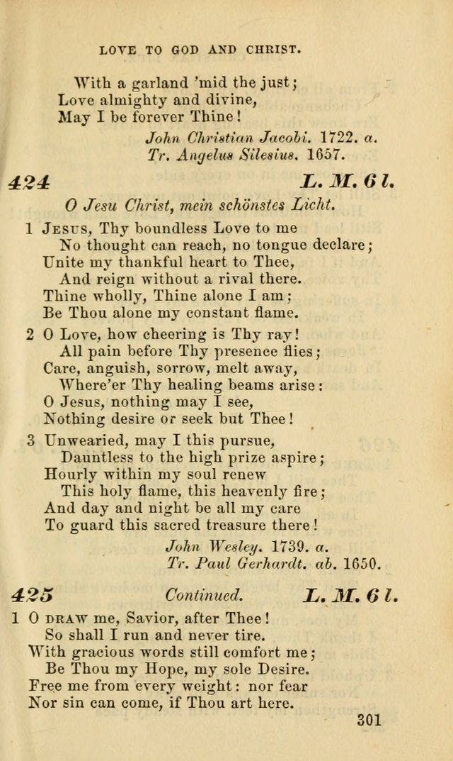 Hymns for the use of the Evangelical Lutheran Church, by the Authority of the Ministerium of Pennsylvania page 301