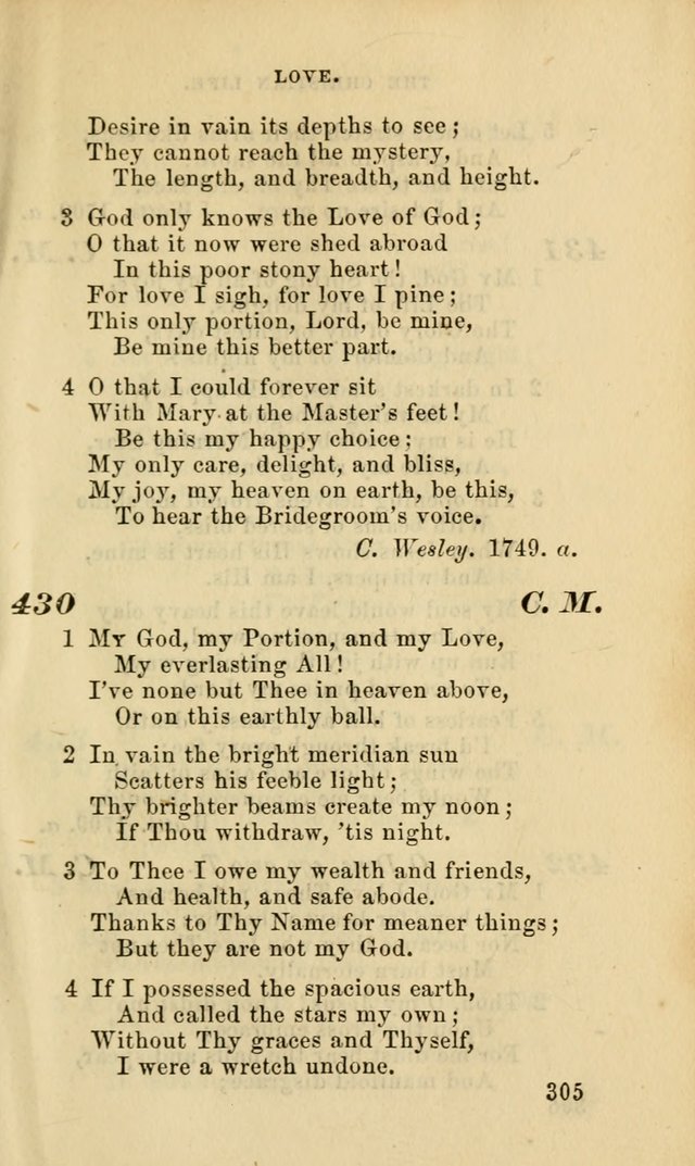 Hymns for the use of the Evangelical Lutheran Church, by the Authority of the Ministerium of Pennsylvania page 305