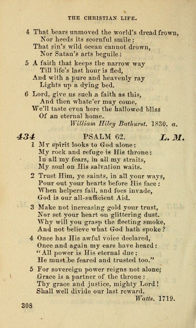 Hymns for the use of the Evangelical Lutheran Church, by the Authority of the Ministerium of Pennsylvania page 308