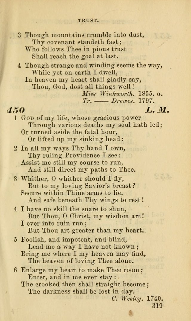 Hymns for the use of the Evangelical Lutheran Church, by the Authority of the Ministerium of Pennsylvania page 319