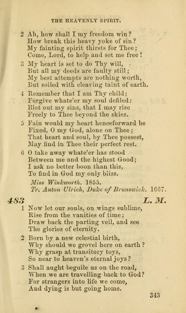 Hymns for the use of the Evangelical Lutheran Church, by the Authority of the Ministerium of Pennsylvania page 343