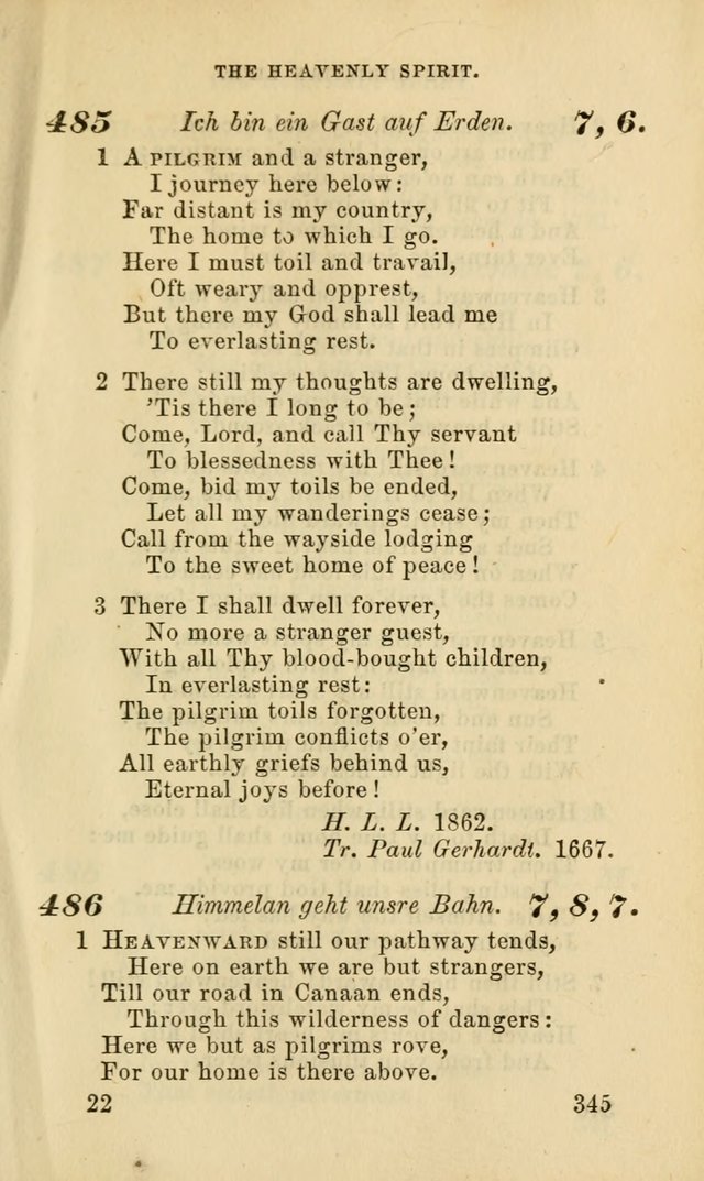 Hymns for the use of the Evangelical Lutheran Church, by the Authority of the Ministerium of Pennsylvania page 345