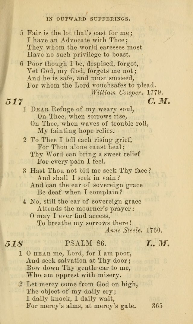 Hymns for the use of the Evangelical Lutheran Church, by the Authority of the Ministerium of Pennsylvania page 365