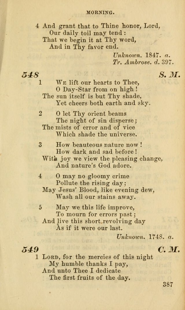 Hymns for the use of the Evangelical Lutheran Church, by the Authority of the Ministerium of Pennsylvania page 387