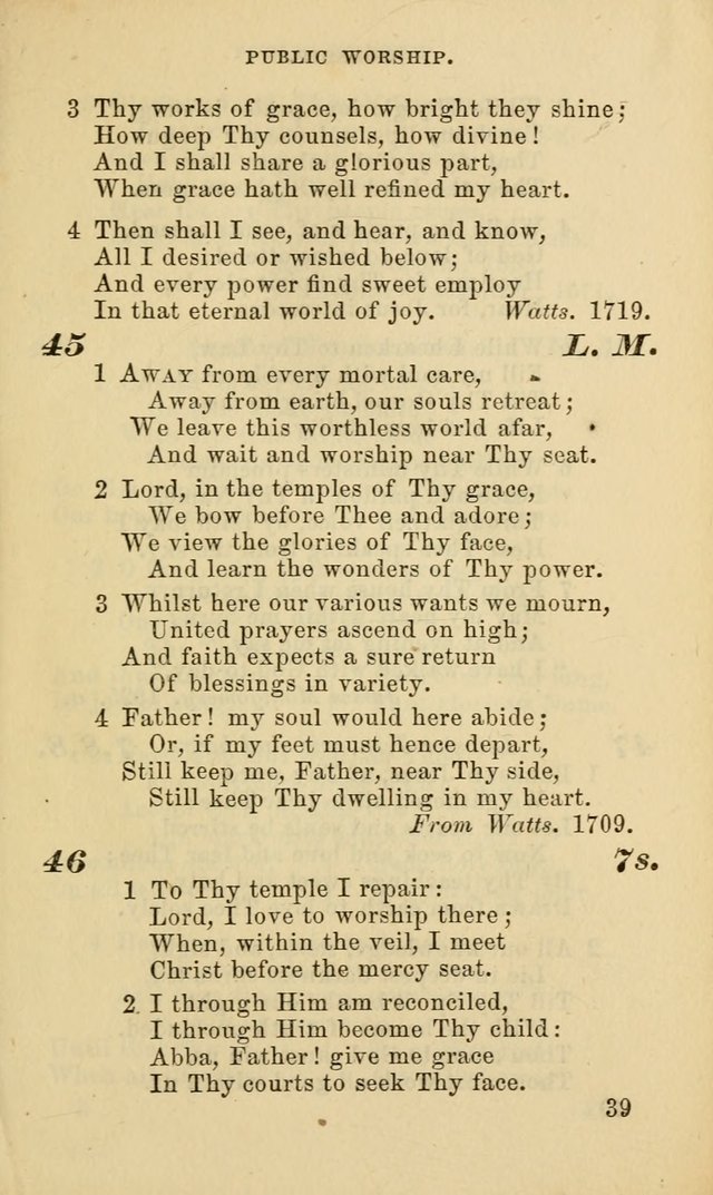 Hymns for the use of the Evangelical Lutheran Church, by the Authority of the Ministerium of Pennsylvania page 39