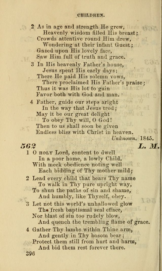 Hymns for the use of the Evangelical Lutheran Church, by the Authority of the Ministerium of Pennsylvania page 396